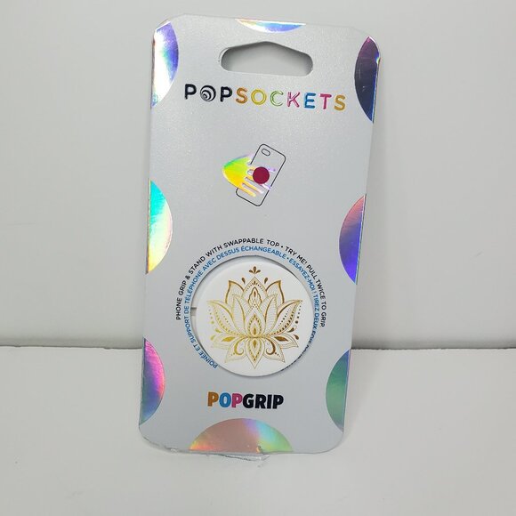 New Pop Socket Phone Grip and Stand With Swappable Top Pull Twice to Grip - Picture 1 of 7